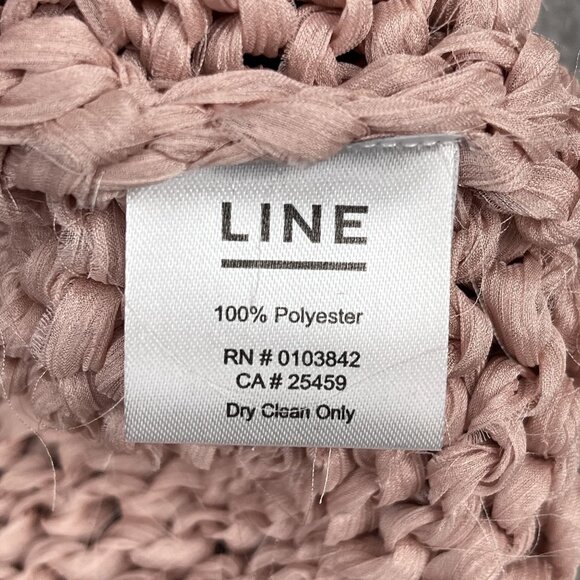 NWT Anthropologie LINE Open Knit Pullover Rose Sweater Size Large - Picture 3 of 5